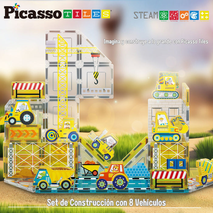 Magnetic blocks + 8 vehicles-3