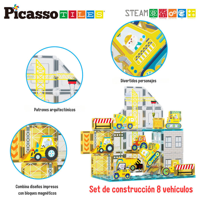 Magnetic blocks + 8 vehicles-4