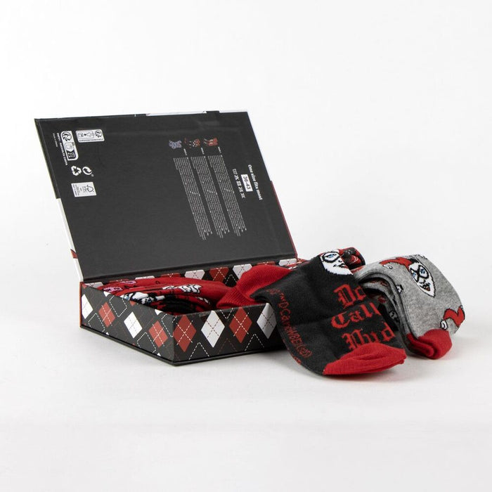 DC Comics Harley Quinn pack 3 adult socks-3