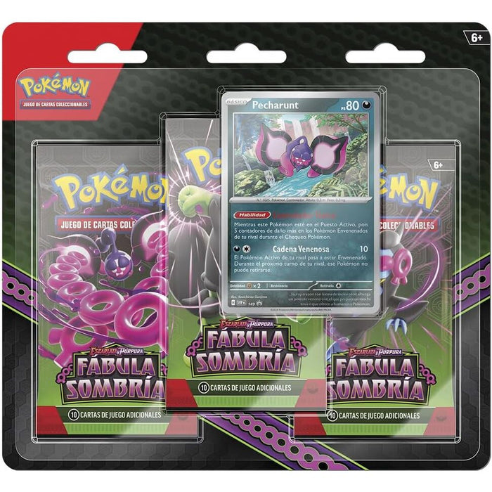 Spanish Pokemon Scarlet and Purple Shrouded Fable blister set of collectible cards-3