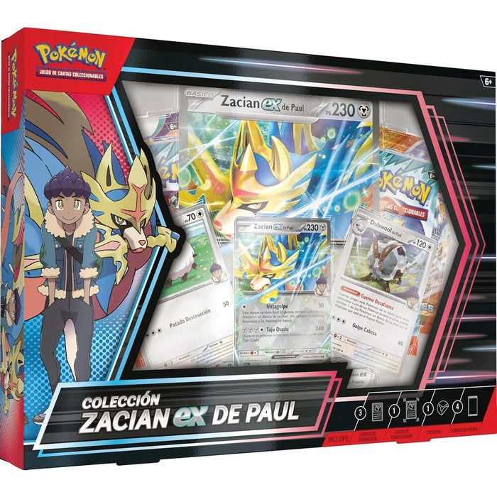 Spanish Pokemon Zacian Ex de Paul Blister set of collectible cards-2