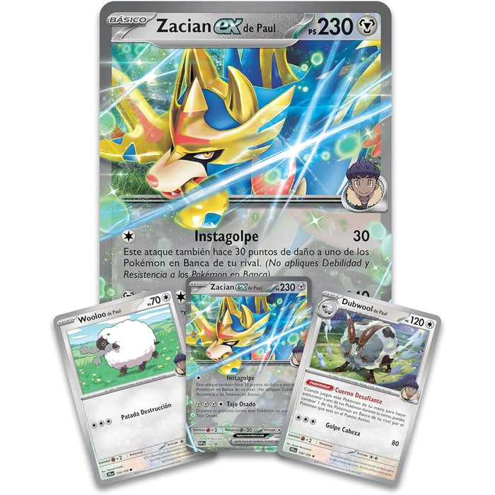 Spanish Pokemon Zacian Ex de Paul Blister set of collectible cards-4