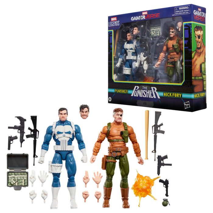 Marvel Legends Series Gamerverse The Punisher Punisher & Nick Fury pack 2 figures-2