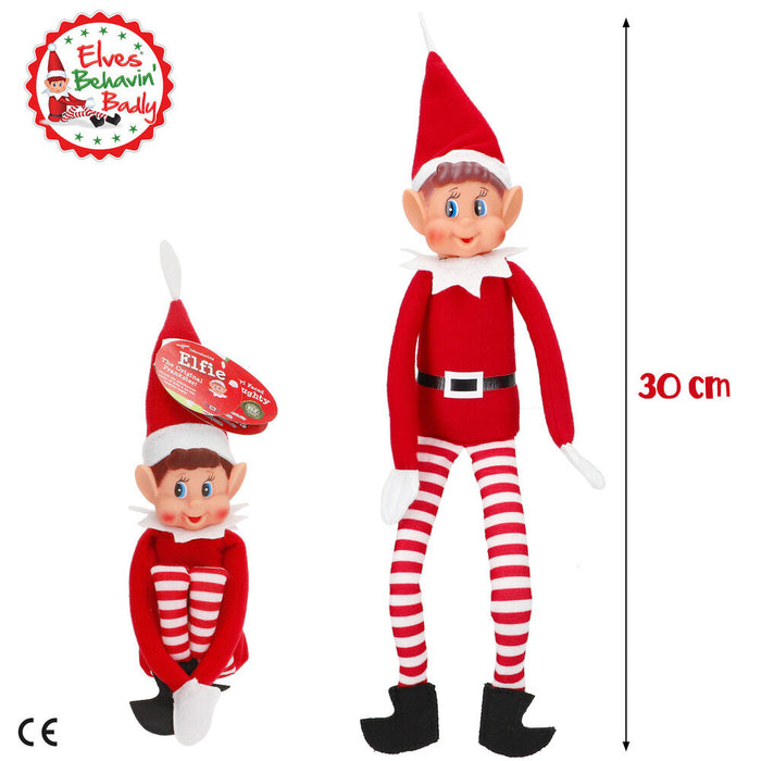 Elves Behavin' Badly Elvie crossbar Elfo doll 30cm-5