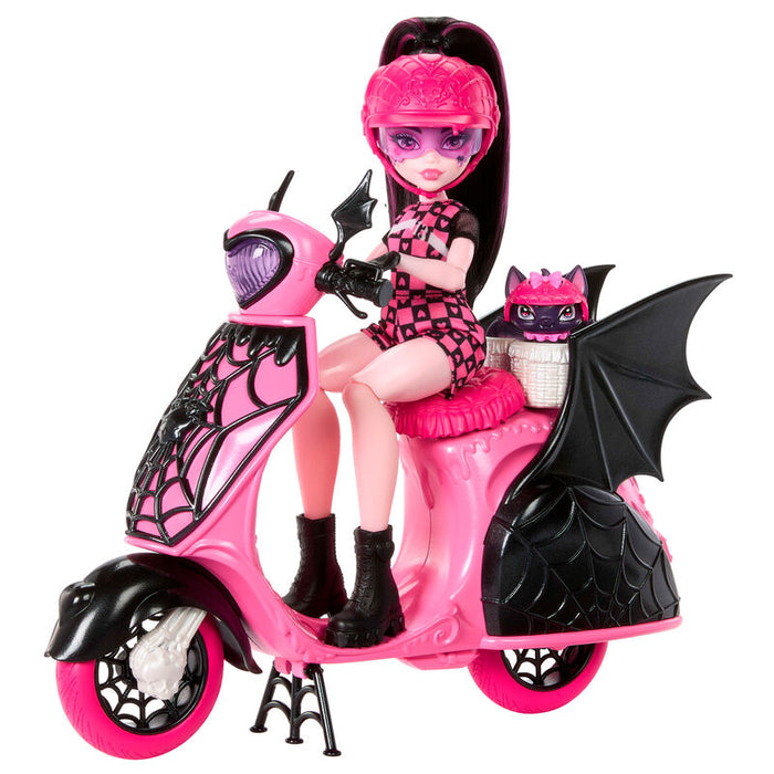 Monster High Draculaura + Scooter doll-2