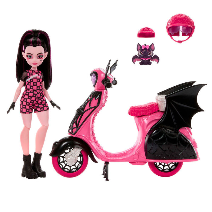 Monster High Draculaura + Scooter doll-3