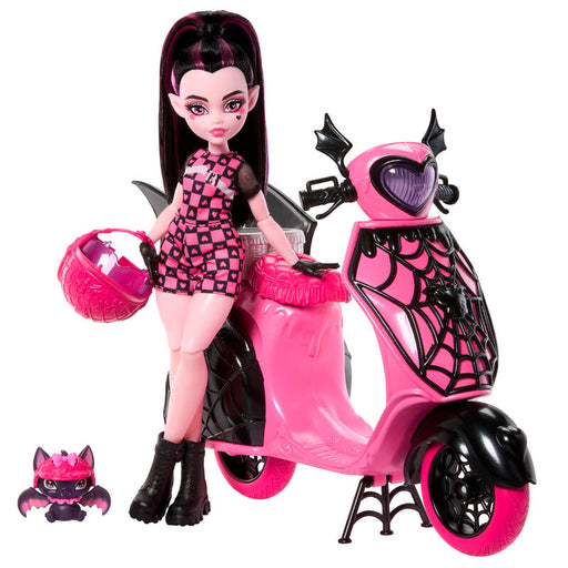 Monster High Draculaura + Scooter doll-1
