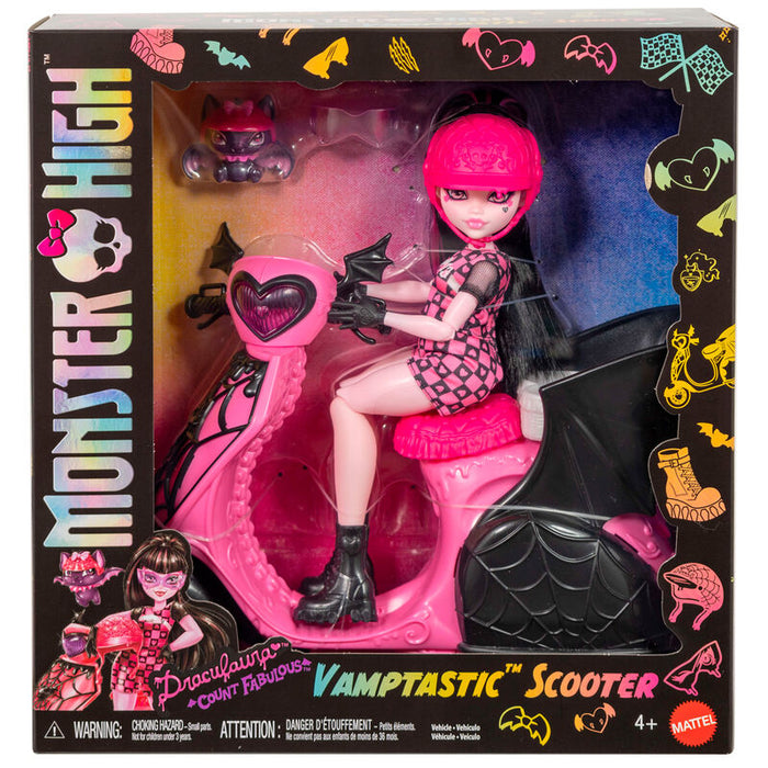 Monster High Draculaura + Scooter doll-5
