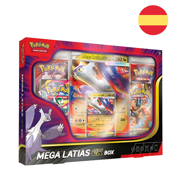 Spanish Pokemon Mega Latias Blister set of collectible cards-1