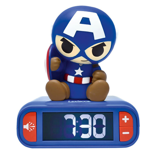Marvel Avengers Captain America 3D Night Light Alarm Clock-1