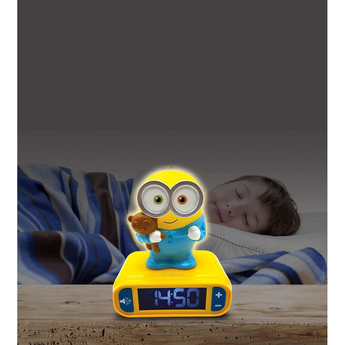 Minions 3D Night Light Alarm Clock-2