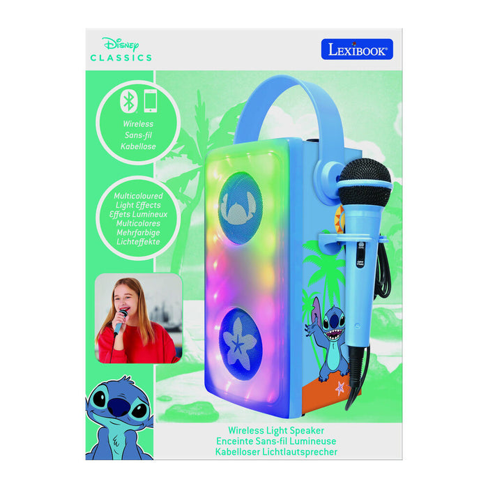 Disney Stitch Illuminated Bluetooth Speaker + Microphone-3