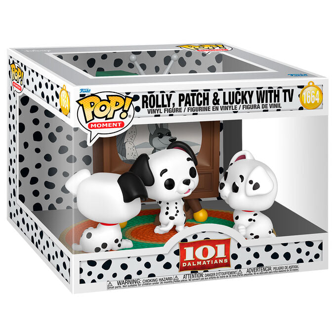 POP figure Moment Disney 101 Dalmatas Rolly Patch & Lucky with TV-2