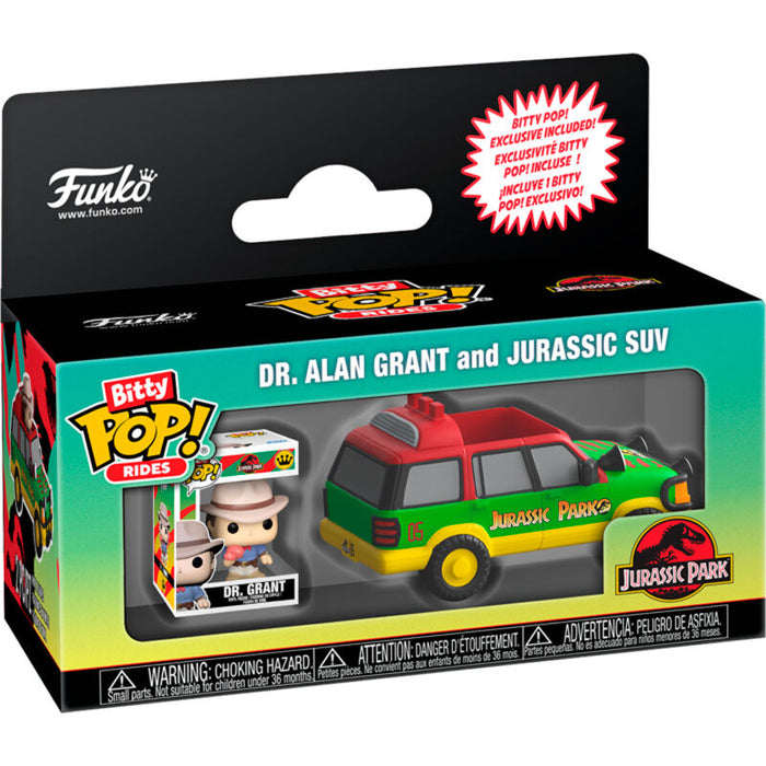 Bitty POP Ride figure Jurassic Park Dr. Alan Grant and Jurassic Suv-2