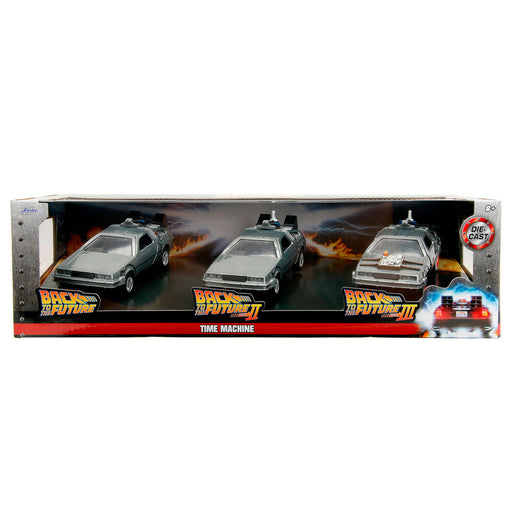 Back to the Future 40th Anniversary Time Machine pack 3 Dlorean-1