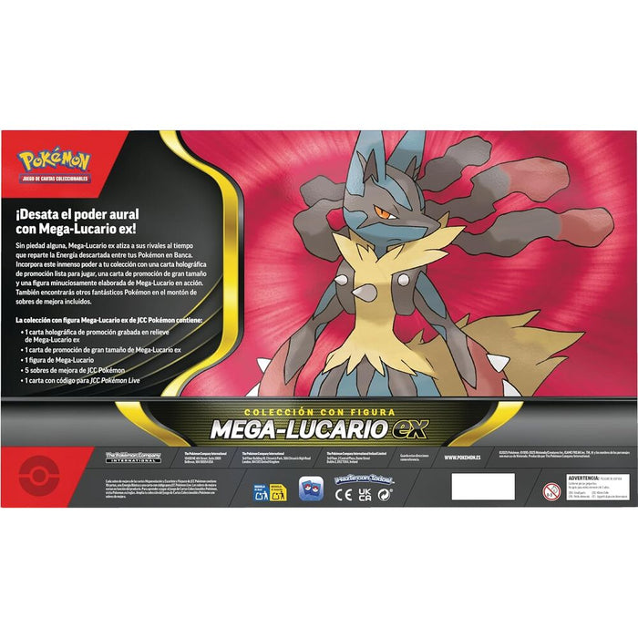 Spanish Pokemon Mega Lucario Ex Blister set collectible cards-5
