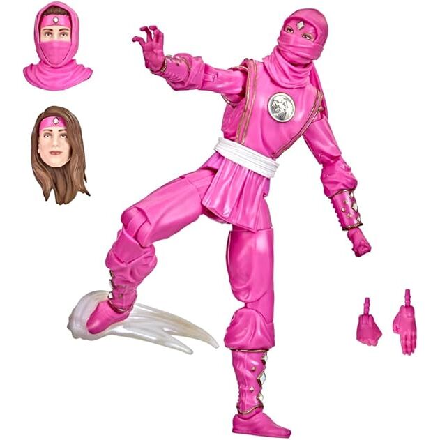 Power Rangers Lightning Collection Mighty Morphin Ninja Pink Ranger figure 15cm-2