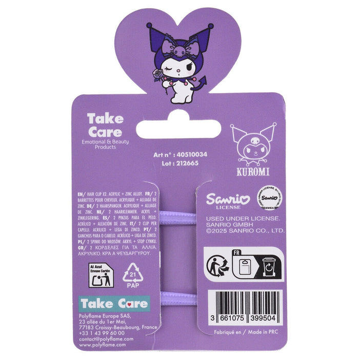 Hello Kitty Kuromi pack 2 hair clips-2