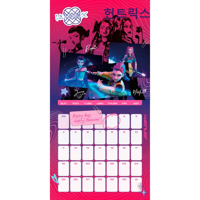 KPOP Demon Hunters Wall calendar 2026-1