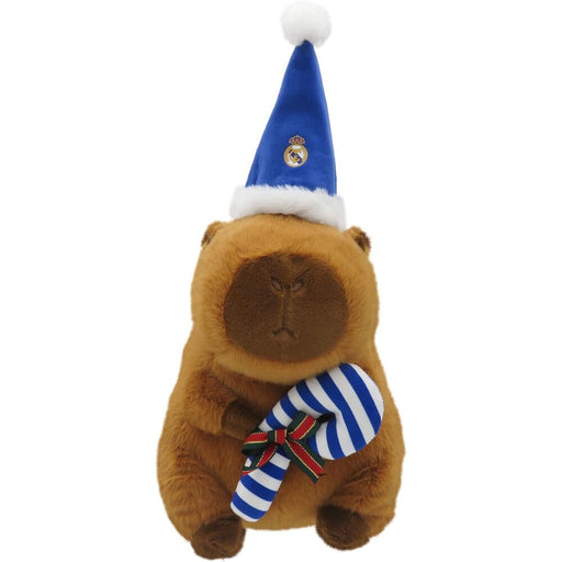 Real Madrid capibara teddy santa hat 35cm-1