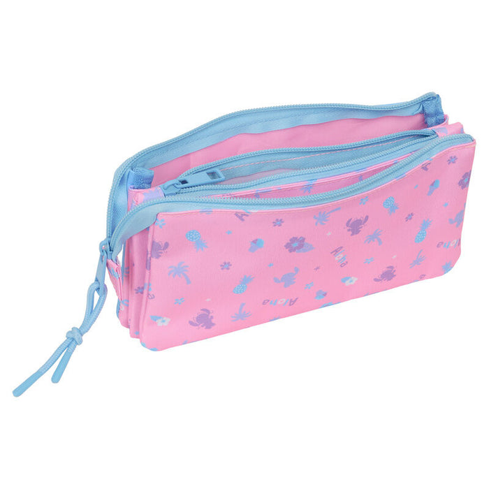 Disney Stitch Bright triple pencil case-3