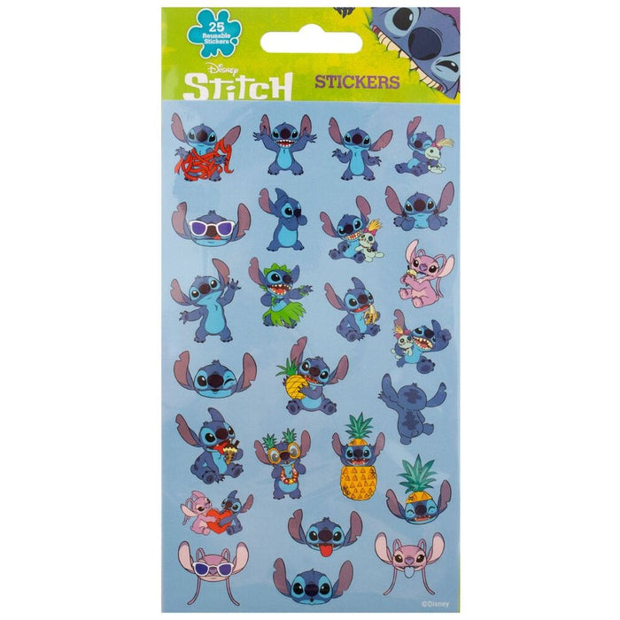 Disney Stitch Reusable stickers 25pcs-1