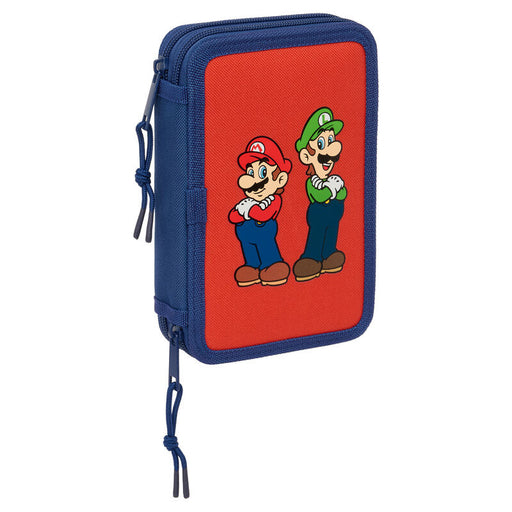 Super Mario Bros Mamma Mia double pencil case 29pcs-1