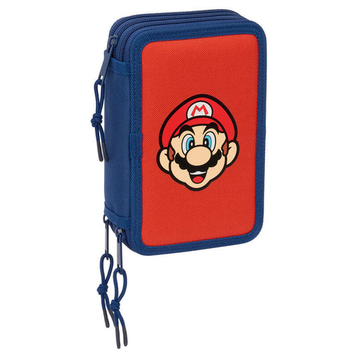 Super Mario Bros Mamma Mia triple pencil case 37pcs-1
