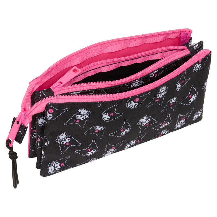 Hello Kitty Kuromi triple pencil case-3