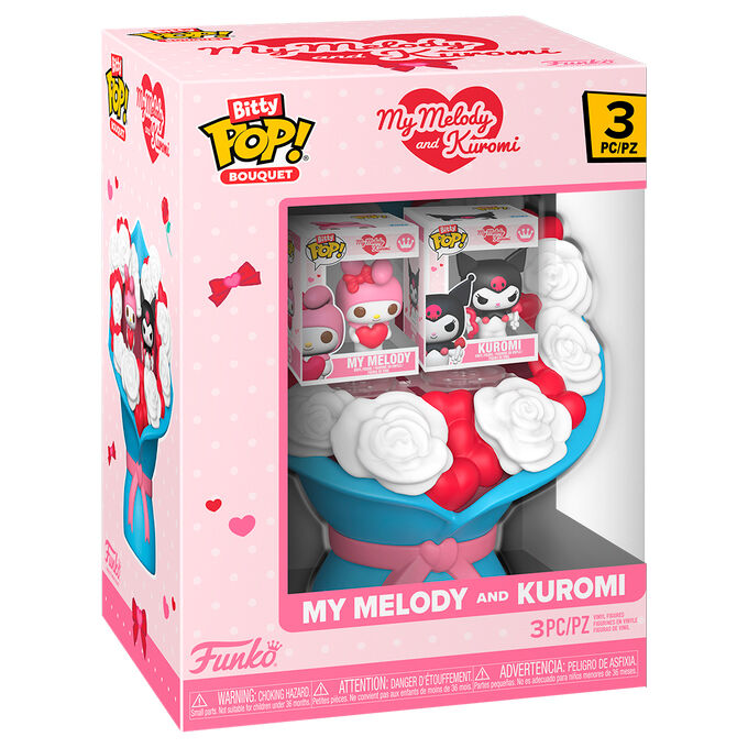 Bitty POP Bouquet figure Hello Kitty My Melody and Kuromi Valentines day-1