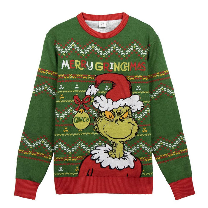 Grinch adult Christmas knitted jumper-2