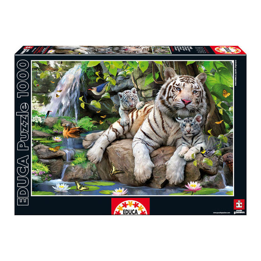 White Tigers of Bengal puzzle 1000pcs-0