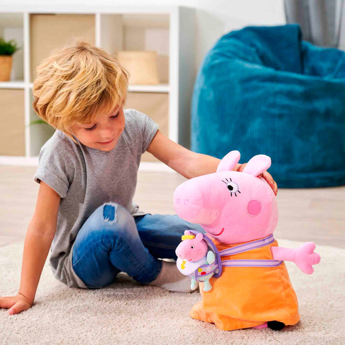 Peppa Pig Mummy Pig with Evie plush toy 33cm-5