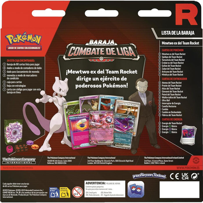Spanish Pokemon Rockets Mewtwo Ex League Battle Deck Blister of collectible cards-1