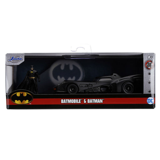 DC Comics Batmovil 1989 metal car + Batman figure set-1