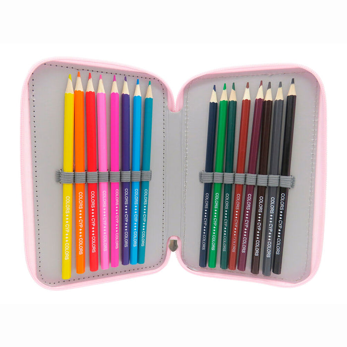 Peanuts Snoopy triple pencil case-4