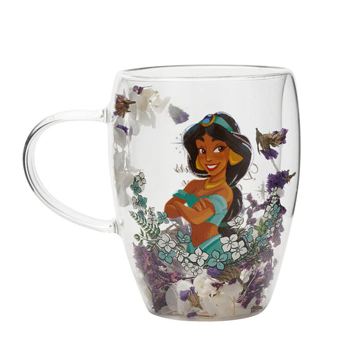 Disney Princess Jasmine floral decorative glass mug product image