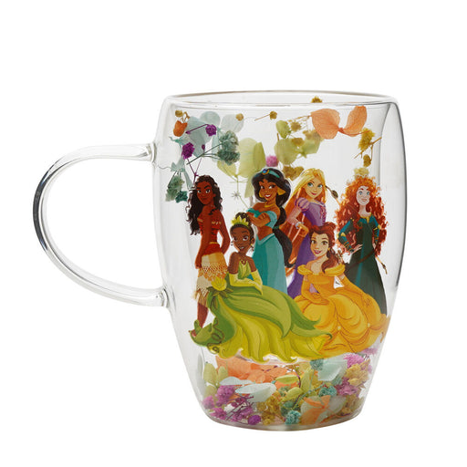 Disney Princess floral decorative glass mug product image