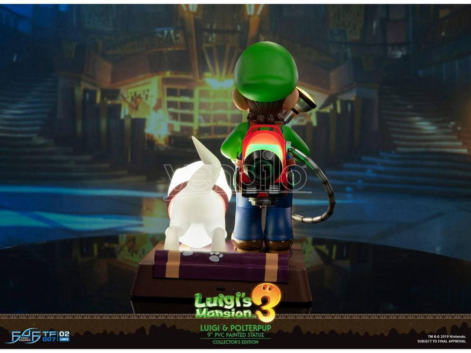 Statua Luigi's Mansion 3 PVC Luigi & Polterpup Edizione da Collezione 23 cm con LED