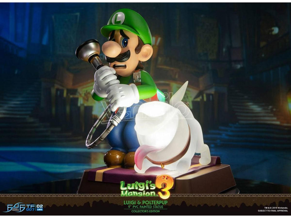 Statua Luigi's Mansion 3 PVC Luigi & Polterpup Edizione da Collezione 23 cm con LED