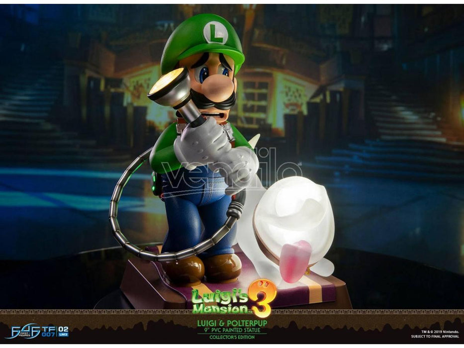 Statua Luigi's Mansion 3 PVC Luigi & Polterpup Edizione da Collezione 23 cm con LED