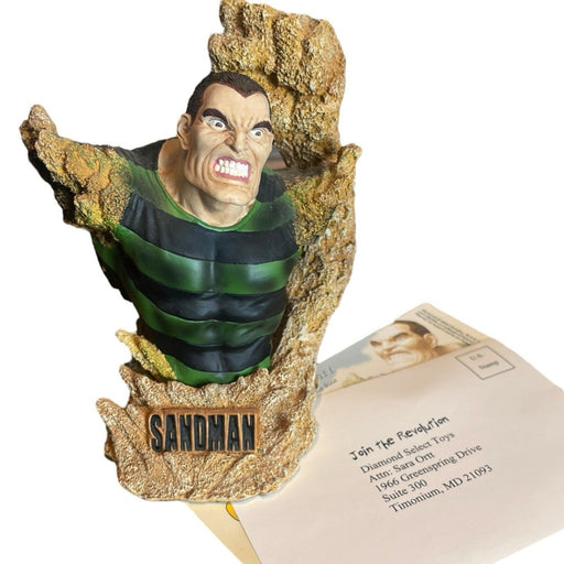Sandman Bust Art Asylum Rogues Gallery Spider-Man 2002 w/ COA
