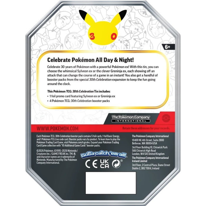 Pokemon 30th Celebration ex Tin EN