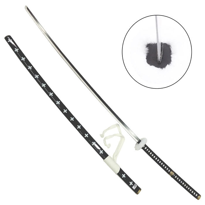 One Piece Kikoku Schwarz-Weiß Ungeschärftes Katana XL