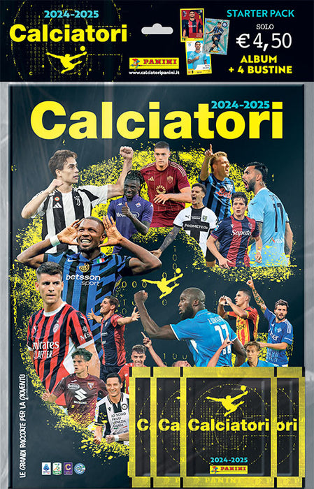 PANINI Starter Set Calciatori 2024-2025 Album + 4 Bustine