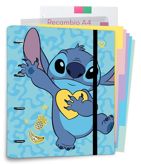 Raccoglitore ad Anelli Premium A4 Disney Stitch Tropical