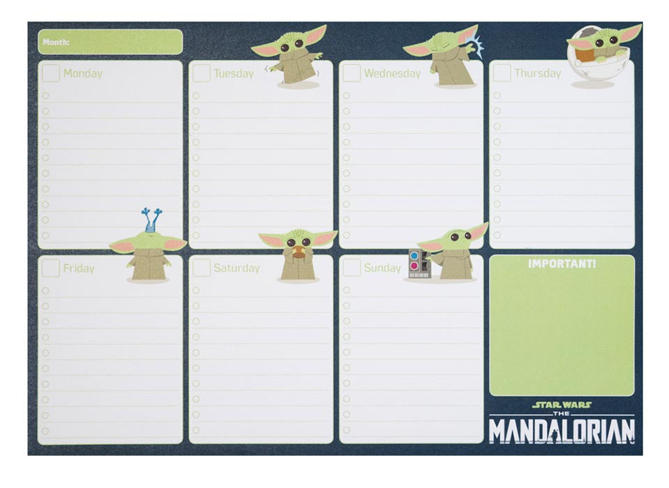 Planner A4 da Scrivania Star Wars The Mandalorian