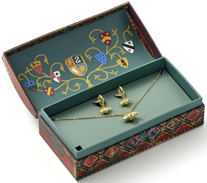 Gift Box Collana e Orecchini Harry Potter Boccino D'Oro