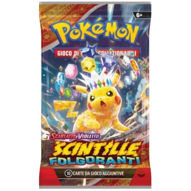 Bustina Pokémon Scarlatto e Violetto: Scintille Folgoranti - 10 Carte TCG ITA