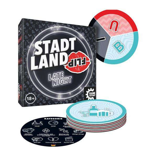 Stadt Land Flip Notte Brava: Gioco di Parole Irriverente per Adulti 18+